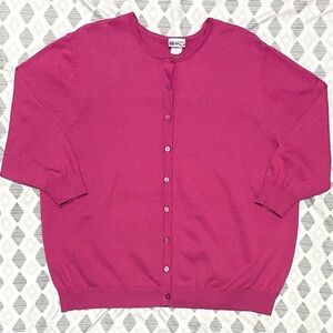 Vintage American Sweetheart Cardigan - Full Button & Crewneck - Size XL